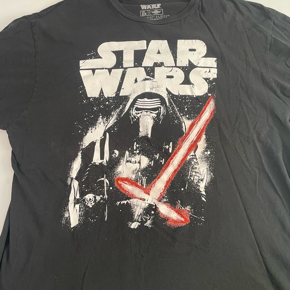 Star Wars Black Tee with Red and White Graphic